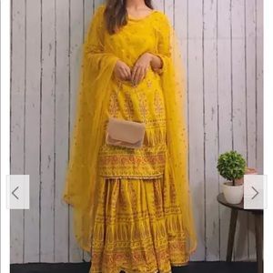 Yellow gharara set